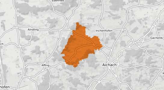 Mietspiegelkarte Hollenbach b. Aichach