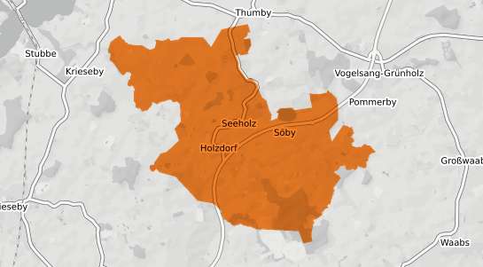 Mietspiegelkarte Holzdorf b. Eckernfoerde