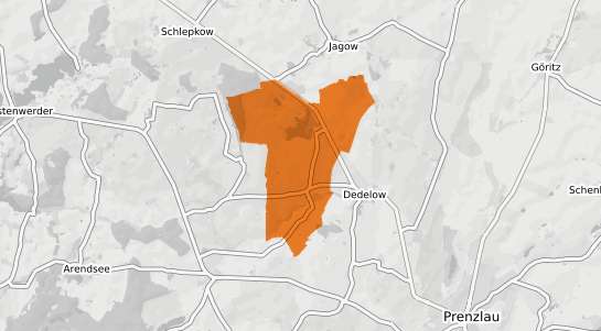 Mietspiegelkarte Holzendorf Gem. Wendorf