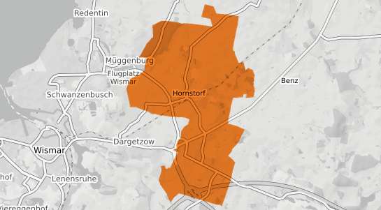 Mietspiegelkarte Hornstorf b. Wismar, Mecklenburg