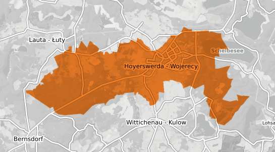 Mietspiegelkarte Hoyerswerda