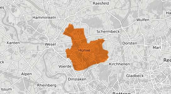 Mietspiegelkarte Hünxe