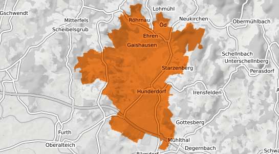 Mietspiegelkarte Hunderdorf b. Bogen, Niederbayern