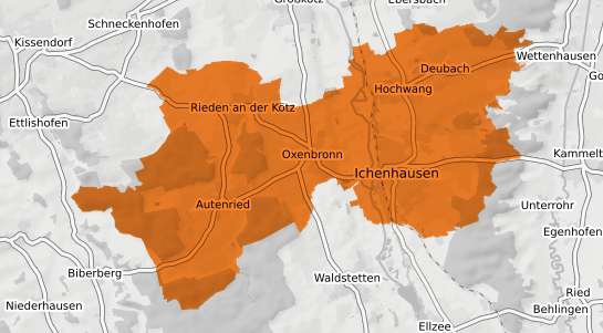 Mietspiegelkarte Ichenhausen