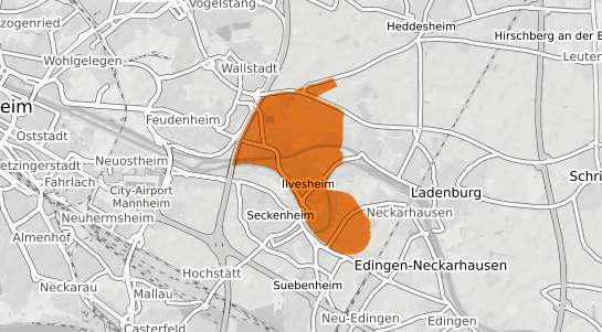 Mietspiegelkarte Ilvesheim