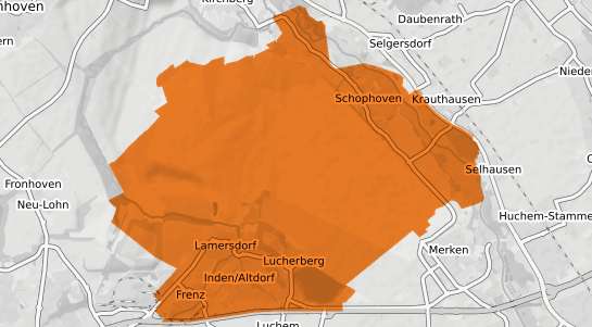 Mietspiegelkarte Inden b. Juelich