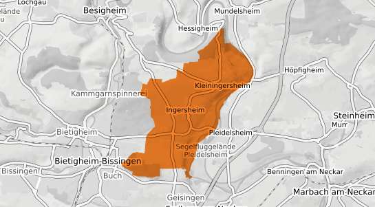 Mietspiegelkarte Ingersheim Wuerttemberg