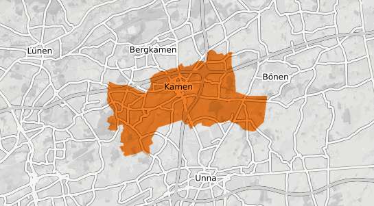 Mietspiegelkarte Kamen Westfalen
