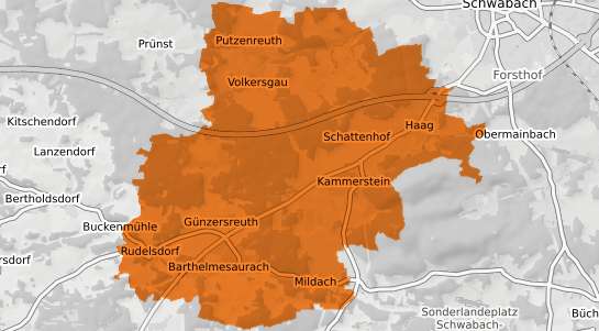 Mietspiegelkarte Kammerstein