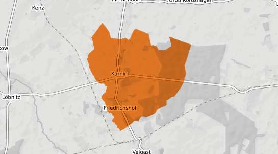 Mietspiegelkarte Karnin b. Stralsund