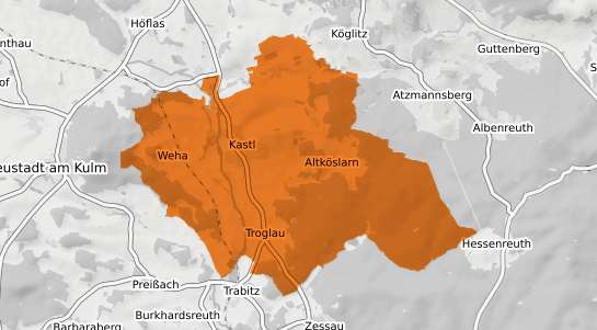 Mietspiegelkarte Kastl Kr. Altoetting