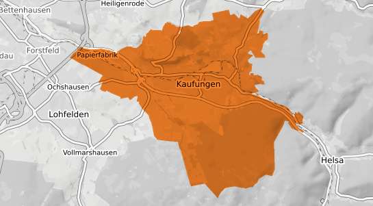 Mietspiegelkarte Kaufungen Hessen
