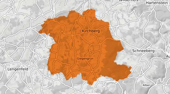 Mietspiegelkarte Kirchberg Holzland