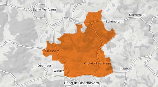 Mietspiegelkarte Kirchdorf b. Haag, Oberbayern