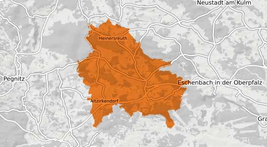 Mietspiegelkarte Kirchenthumbach