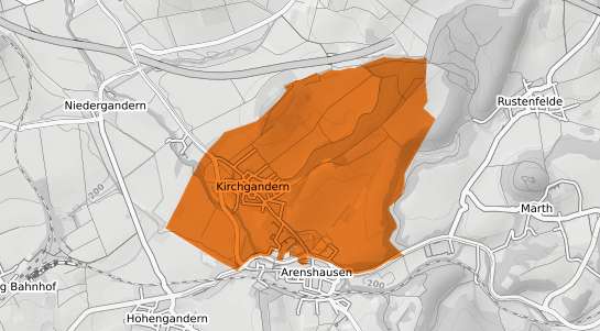 Mietspiegelkarte Kirchgandern