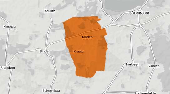 Mietspiegelkarte Klaeden b. Stendal