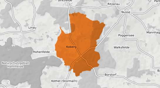 Mietspiegelkarte Koberg Kr. Herzogtum Lauenburg