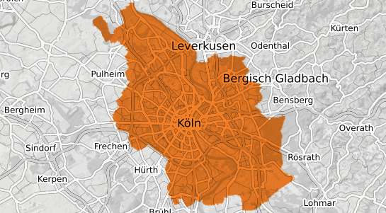 Mietspiegelkarte Köln