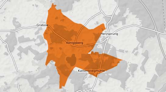Mietspiegelkarte Koenigsberg b. Wittstock, Dosse