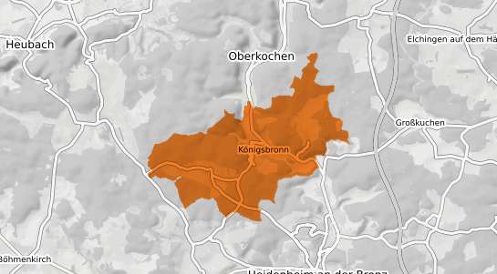 Mietspiegelkarte Königsbronn Wuerttemberg