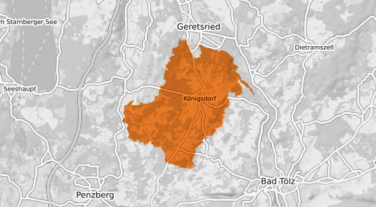 Mietspiegelkarte Königsdorf (Bayern) Oberbayern
