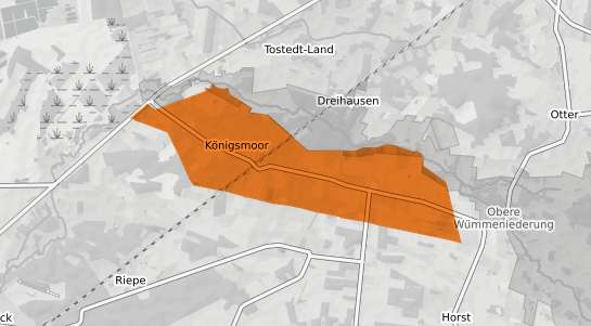 Mietspiegelkarte Koenigsmoor Nordheide