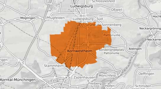 Mietspiegelkarte Kornwestheim