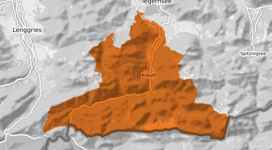 Mietspiegelkarte Kreuth b. Tegernsee