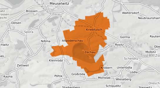 Mietspiegelkarte Kriebitzsch