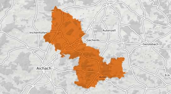 Mietspiegelkarte K&uuml;hbach Schwaben