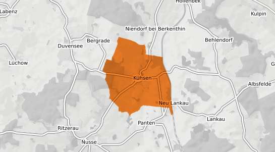 Mietspiegelkarte Kuehsen