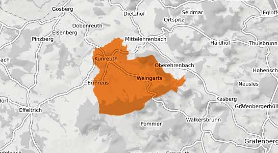 Mietspiegelkarte Kunreuth b. Forchheim, Oberfranken