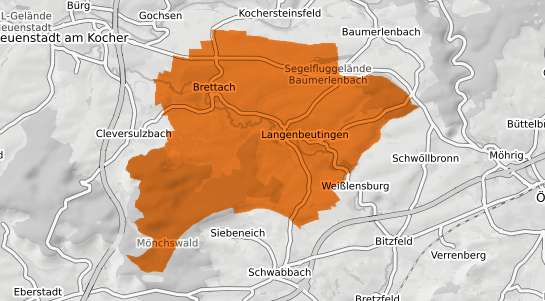 Mietspiegelkarte Langenbrettach