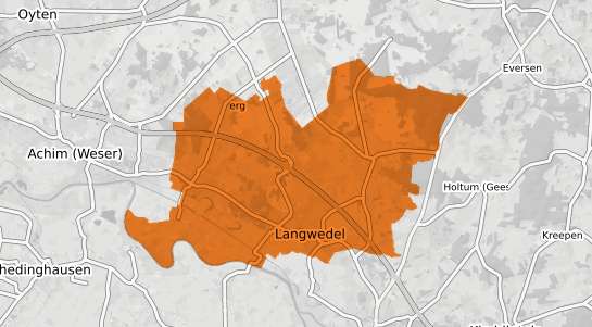 Mietspiegelkarte Langwedel Kr. Verden, Aller