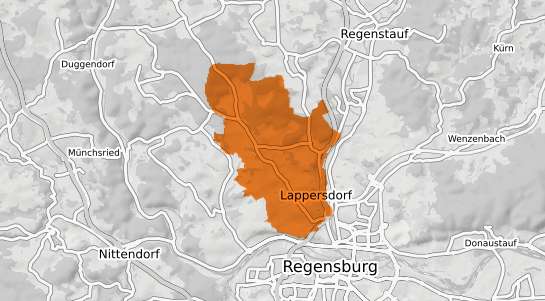 Mietspiegelkarte Lappersdorf Oberpfalz