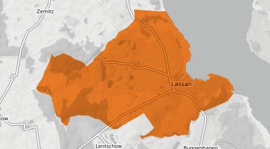 Mietspiegelkarte Lassan Vorpommern