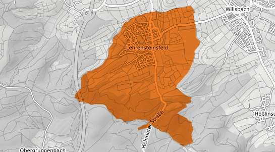 Mietspiegelkarte Lehrensteinsfeld