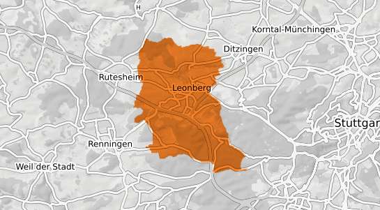 Mietspiegelkarte Leonberg Wuerttemberg