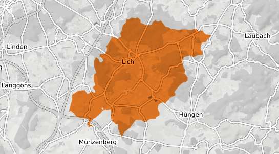 Mietspiegelkarte Lich Hessen
