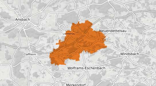 Mietspiegelkarte Lichtenau b. Chemnitz, Sachsen