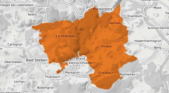 Mietspiegelkarte Lichtenberg Oberfranken