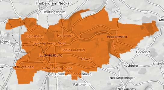Mietspiegelkarte Ludwigsburg Wuerttemberg