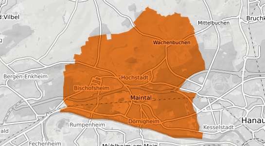 Mietspiegelkarte Maintal