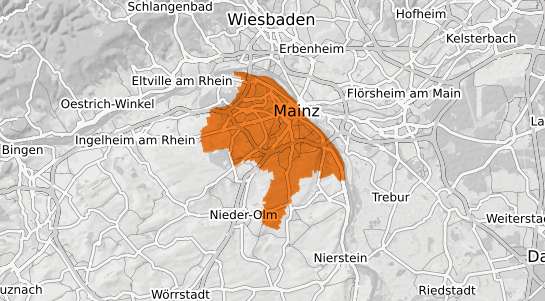 Mietspiegelkarte Mainz a. Rhein