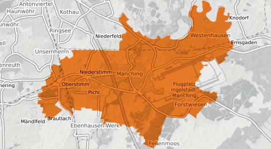 Mietspiegelkarte Manching
