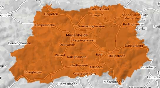 Mietspiegelkarte Marienheide