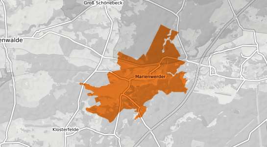 Mietspiegelkarte Marienwerder b. Bernau b. Berlin