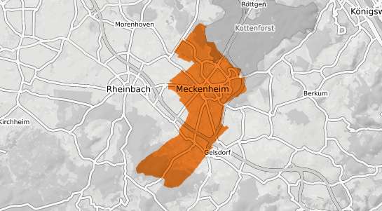 Mietspiegelkarte Meckenheim Rheinland