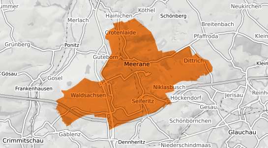 Mietspiegelkarte Meerane
